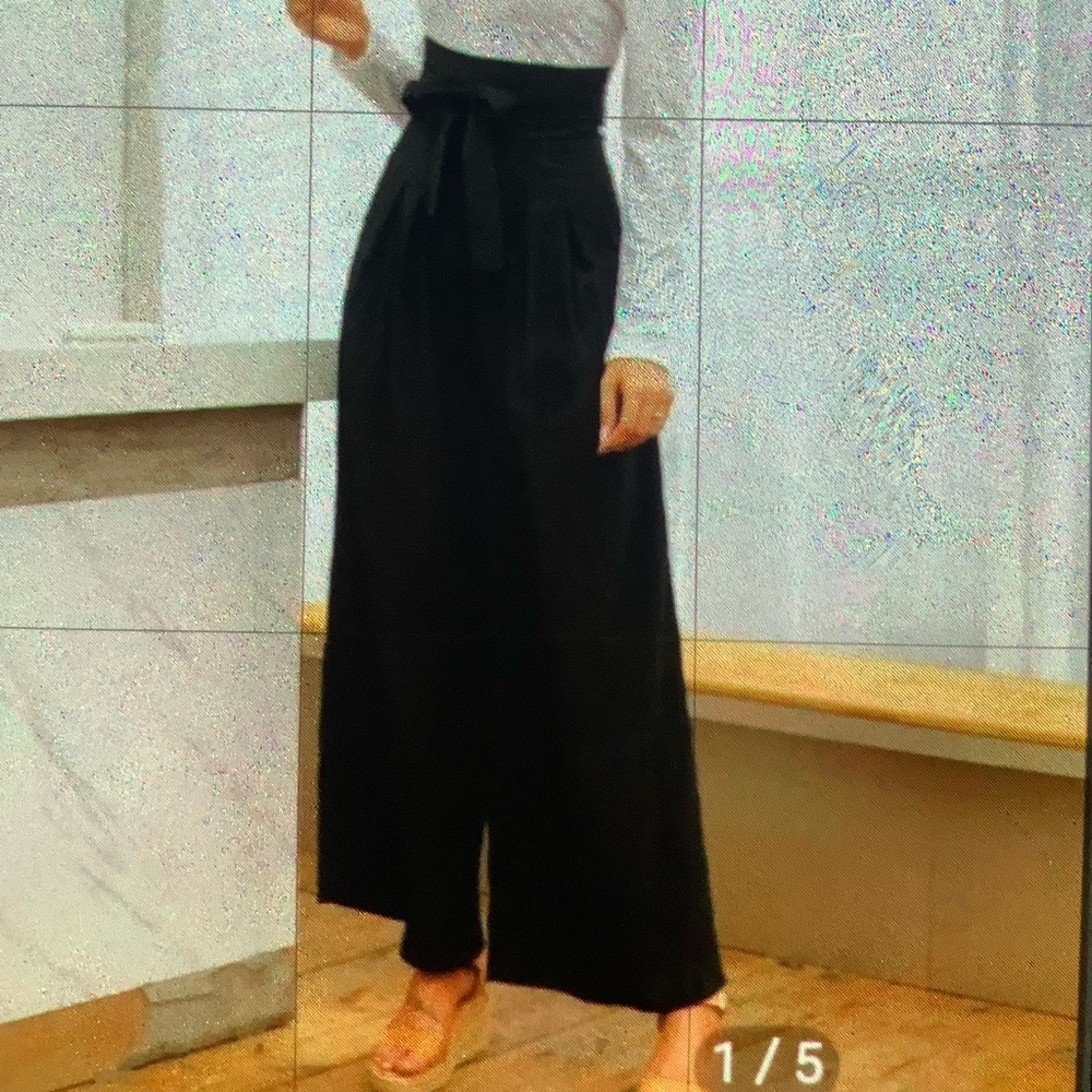 SHEIN New Wide Leg Tie Pants Size M Color Black